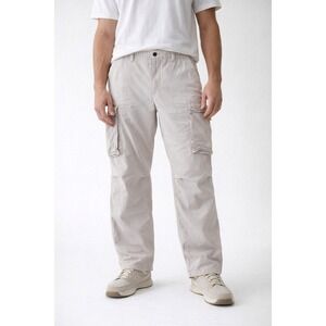 Polo Jeans Co Ralph Lauren Pants 42x32 Baggy Wide Beige Cargo Military Surplus